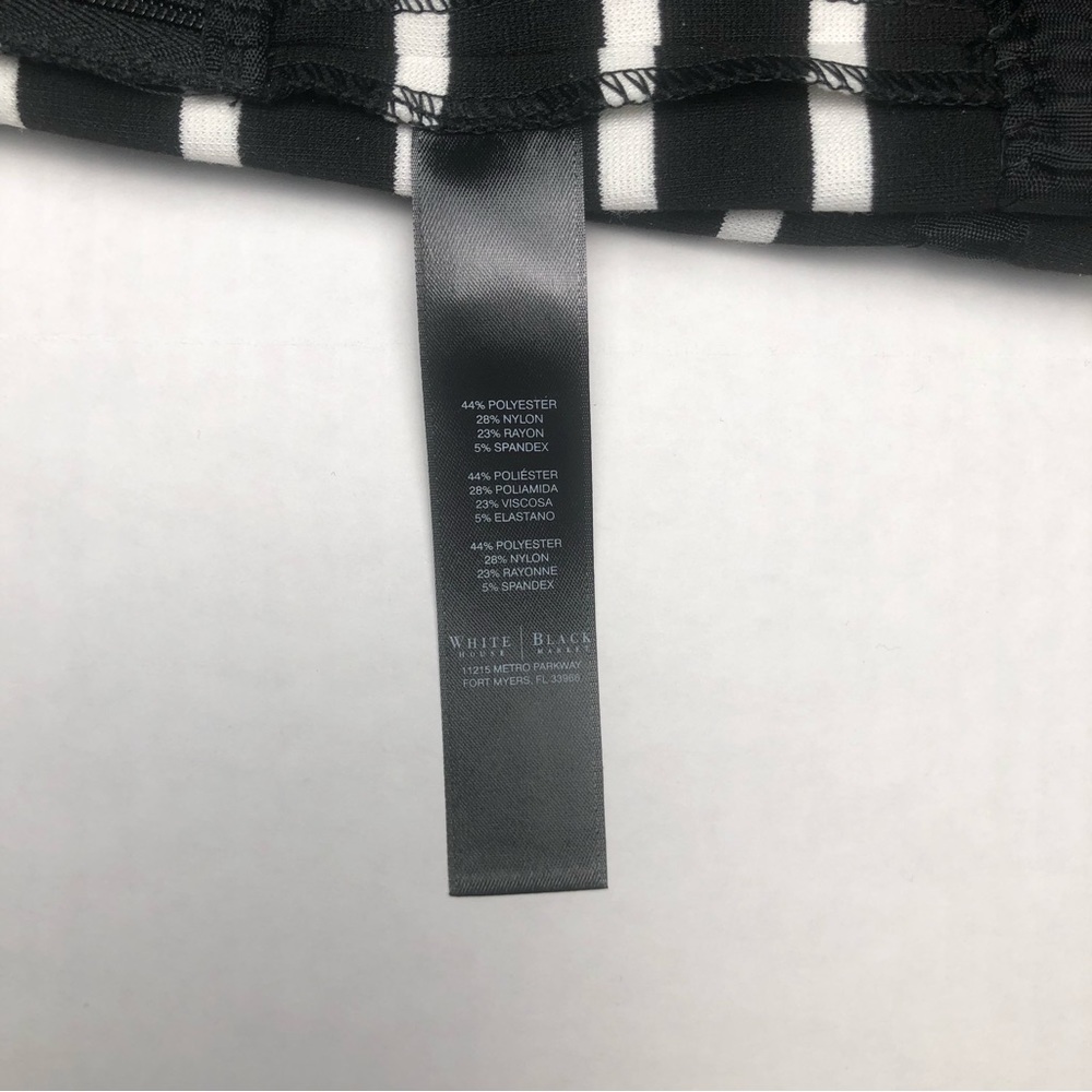 ⭐️NEW⭐️White House Black Market (WHBM) Classic Black & White Stripe Knit Short - Picture 10 of 11